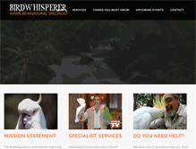 Tablet Screenshot of birdwhisperer.com